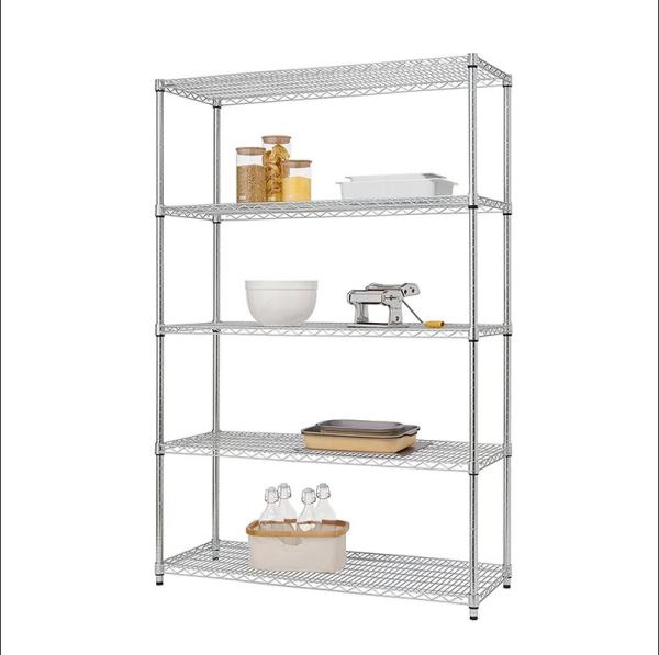 Adjustable Five Shelf Storage Rack 36W X 14D Customized Post Height