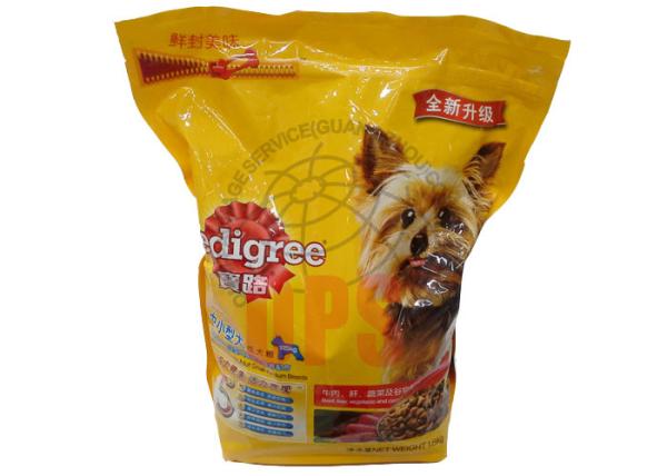 Large Pet Plastic Zipper Bags For Food Packaging Aluminium Laminated Material