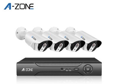 3MP AHD Cctv Kit Metal Bullet , 720P 4 Channel Dvr Camera Kit IP67 White Black