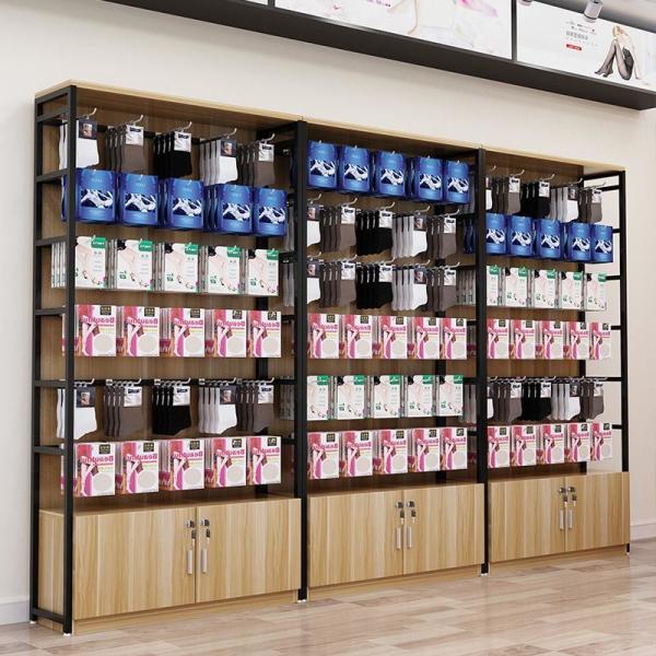 Sock  And Mobile Phone Accessories ,Furniture Wood Display  Rack Wood Shelves For Cosmetic Shop