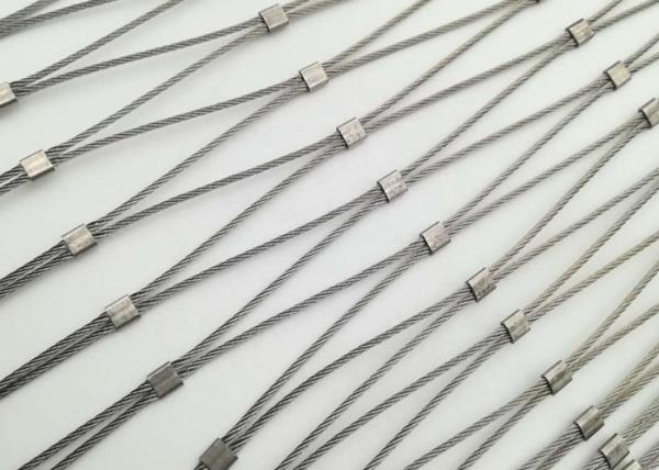 Stainless Steel Ferrule Rope Mesh，high quality stainless steel safety net