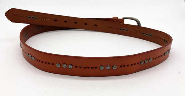 Пояс темных женщин пряжки никеля обитый кожаный с длиной 95 до 125cm