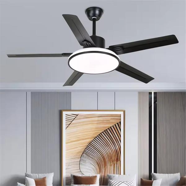 Ventilateur LED moderne avec lumière, luxe, salon, restaurant, chambre à coucher, hôtel, villa, ventilateur de plafond avec lumière, télécommande, ventilateur électrique avec lumière