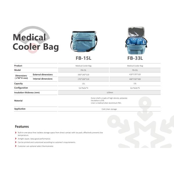 15L/33L Medical Cold Storage Bag Keep Your Supplies at the Perfect Temperature with Optional Display