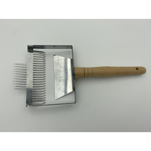 Двойник нержавеющей стали 23 игл возглавил мед Uncapping вилка с деревянной ручкой