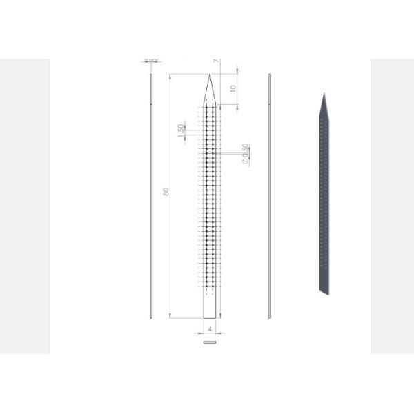 Electrical Insulating Alumina Ceramic Parts Strips Rod With Multi Hole