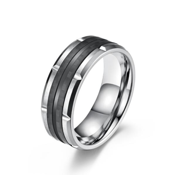 Rings de mode en acier inoxydable pour hommes à haute polissage