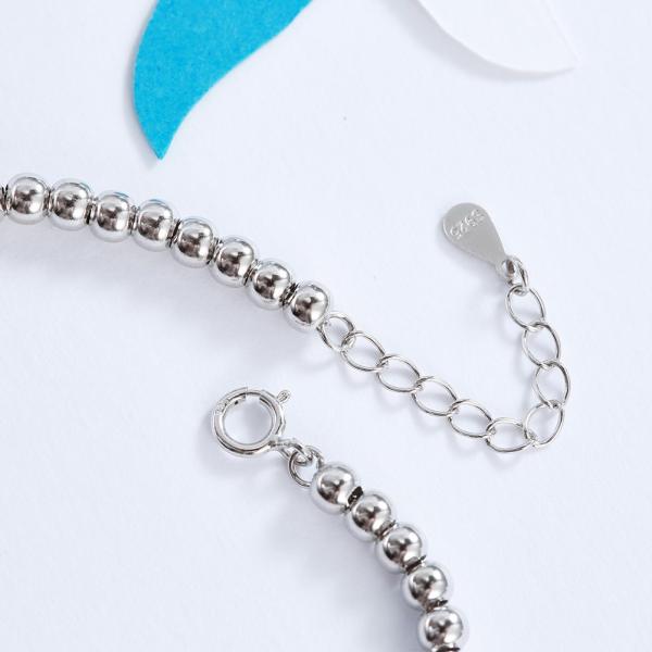 Bracelete de prata do slider do presente unisex do bracelete da cauda dos peixes da CZ 2 Gram19x0.35cm
