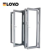 96x80 Acordeón Puertas correderas de vidrio Puertas apiladas de aluminio