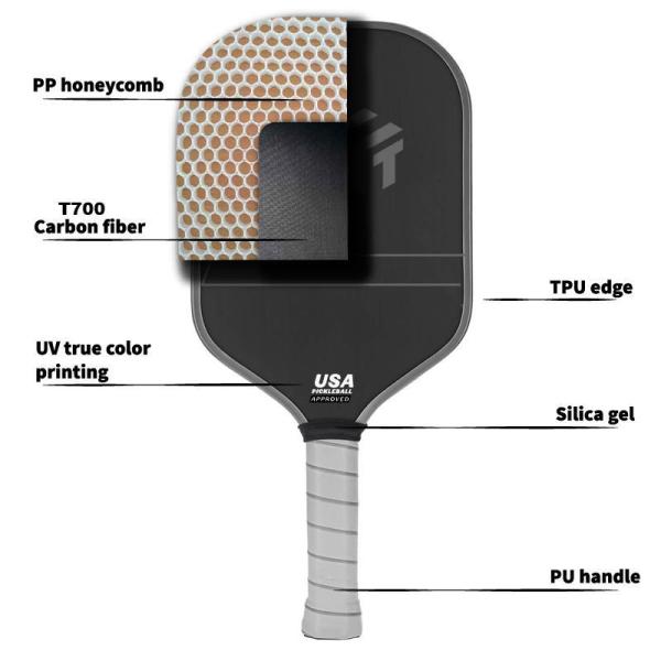 T700 Carbon Pickleball Paddle 16mm Custom Made Pickleball Paddles OEM ODM