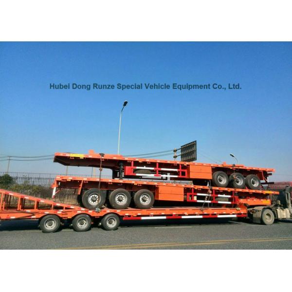 40ft Tri-axle Flatbed Container Carrier Truck Semi Trailer 45 Ton 60 Ton