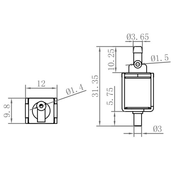 C.C. diminuta da válvula de solenoide 6V da 3-maneira plástica do ar da água 12V