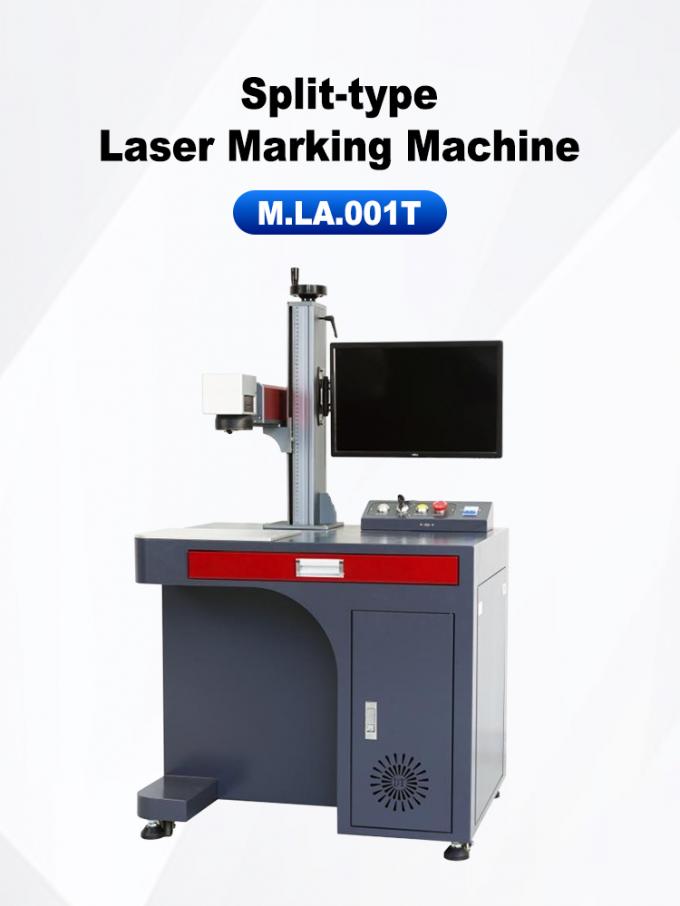 50W Power Desktop Fiber Laser Engraver with 0.001mm Repeat Accuracy and Wind Cooling for Metal Jewelry Marking