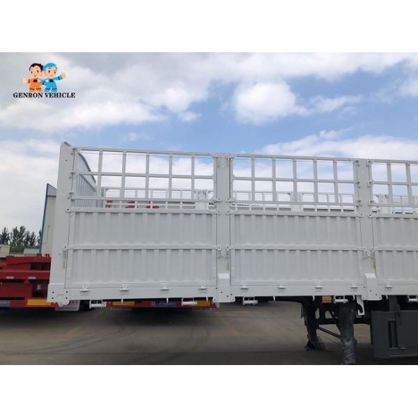 4 Axles White Storage Semi Trailer Transport For Vegetables Fruits Livestock