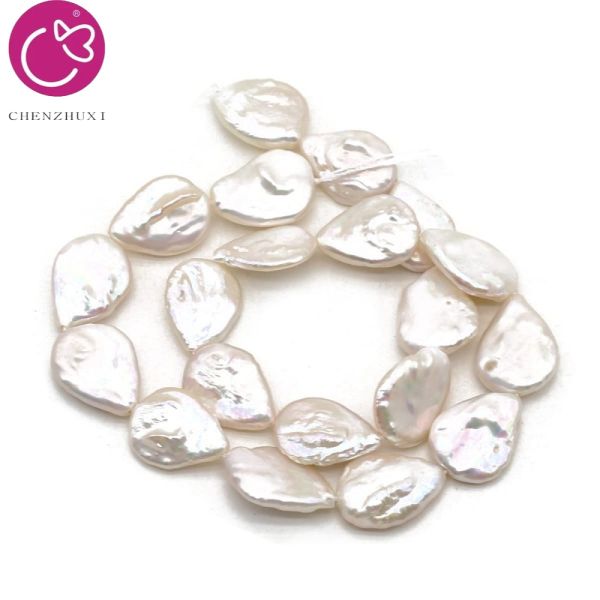 Wholesale Big Size Natural Baroque White Freshwater Pearls Beads String Strands for Jewelry Making