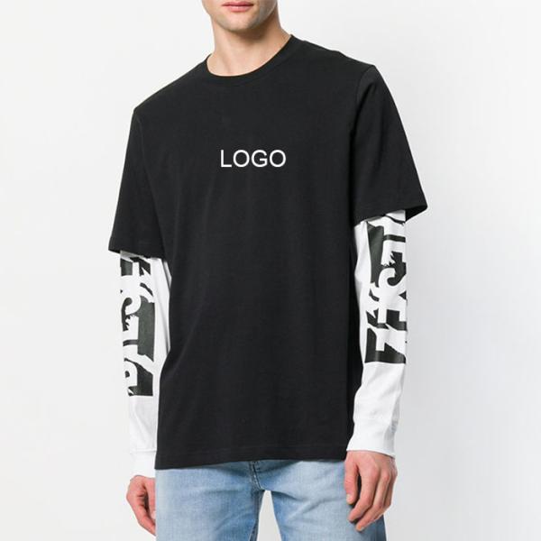 XS-XXXXXL Size Mens Long Sleeve T Shirts , Hip Hop T Shirts White Sleeves For Mens