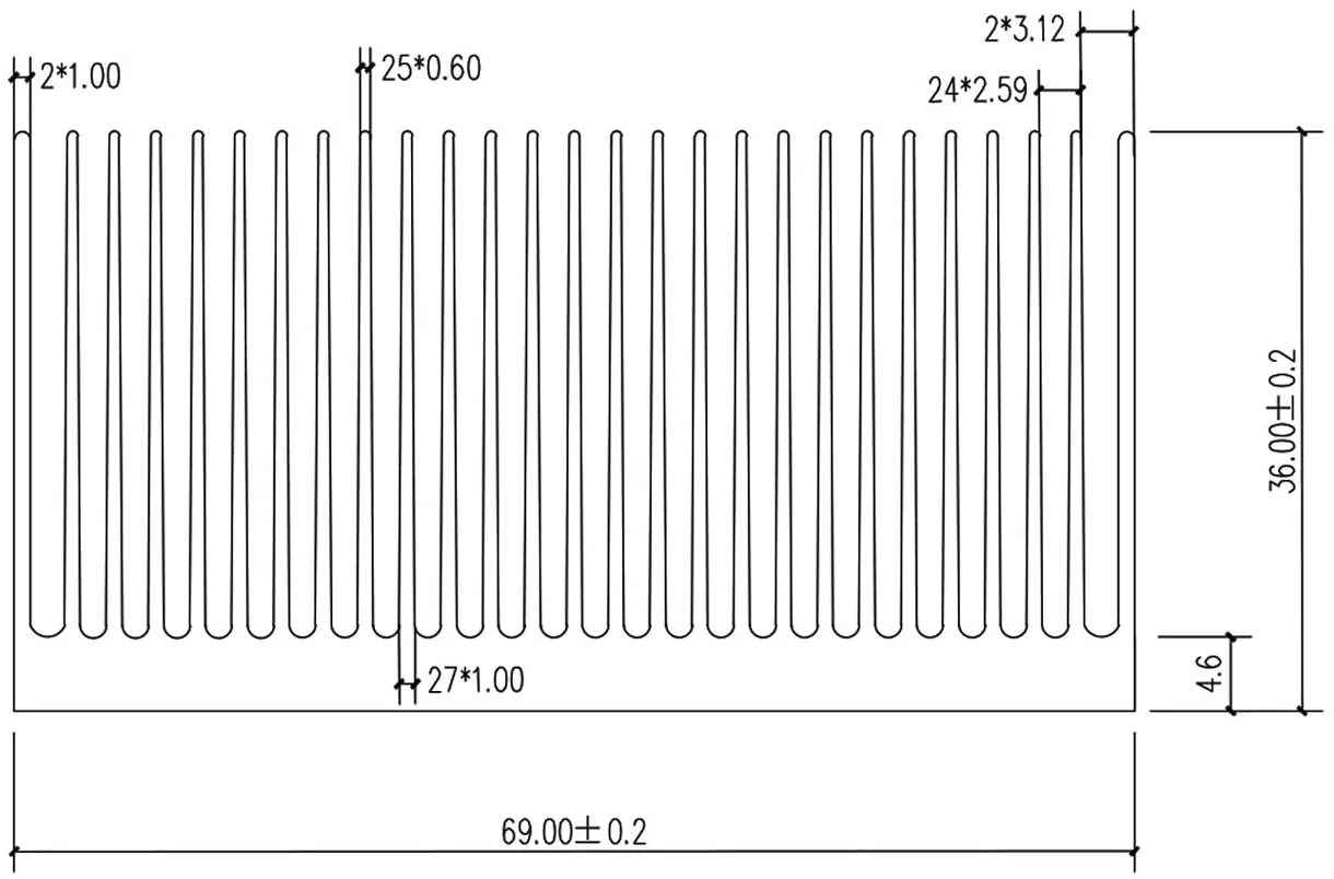 Большая доска теплоотвода ребер охладителя 27 Heatsink СИД алюминиевая 6000 серий