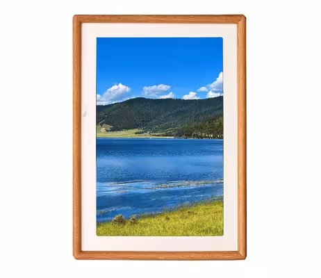 HD Wooden Digital Picture Frame 10.1 Inch Smart Digital Picture Frame With Bluetooth And Built In Battery