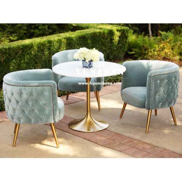 Modern Luxury Gold Stainless Cassidy Chairs Elegant Velvet Wedding Set for Living Room Dining Hotel Mall Outdoor Events