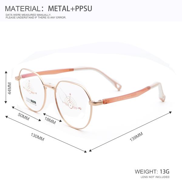 Polígonos Niños Metal Y PPSU Gafas de vista Gafas infantiles LF 2539