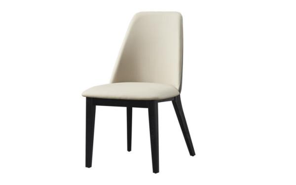 Extendable Back Italian Style Dining Chairs Wood Frame Unique Design  Leather