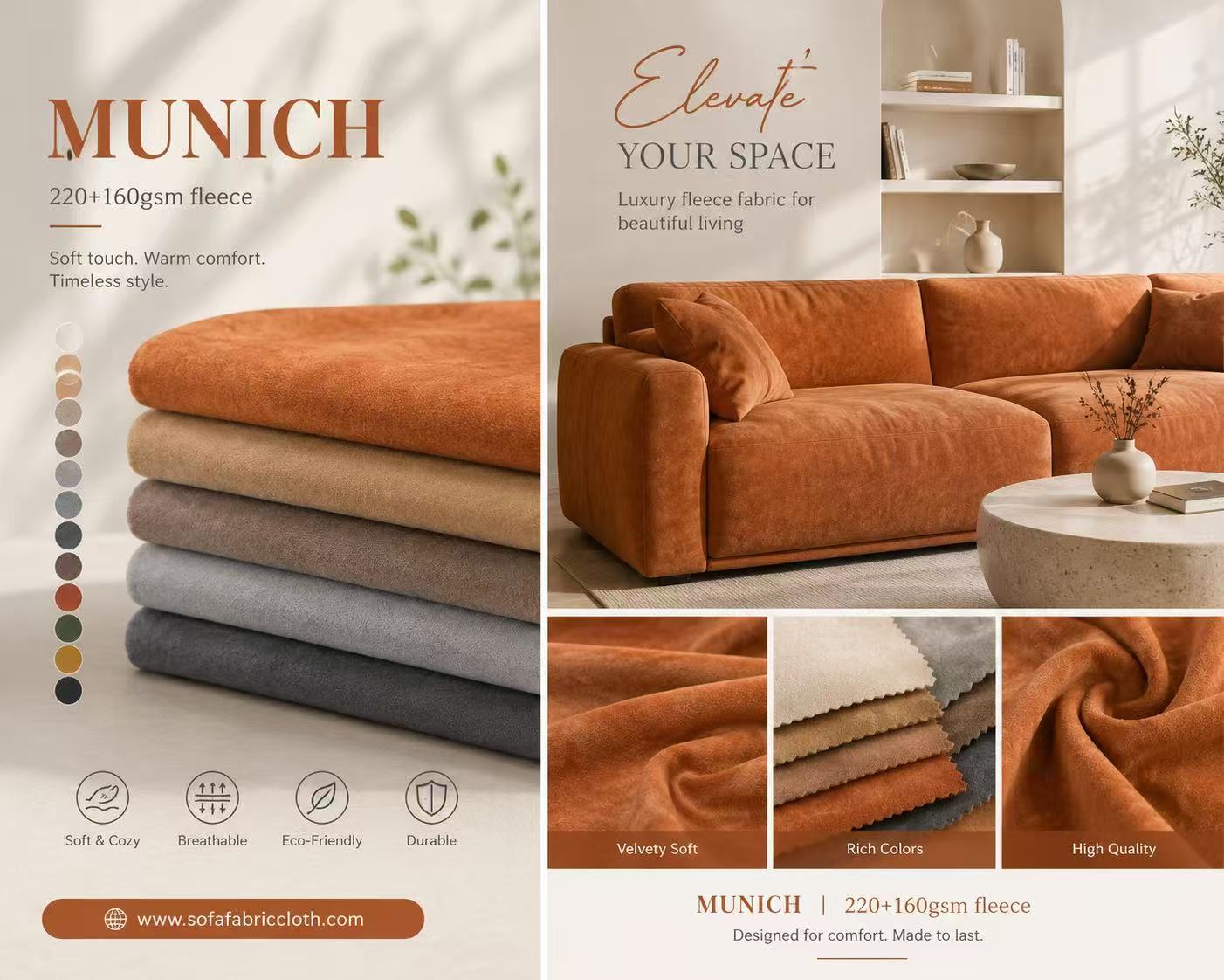 100%Polyester Knitted Velvet Fabric For Sofa