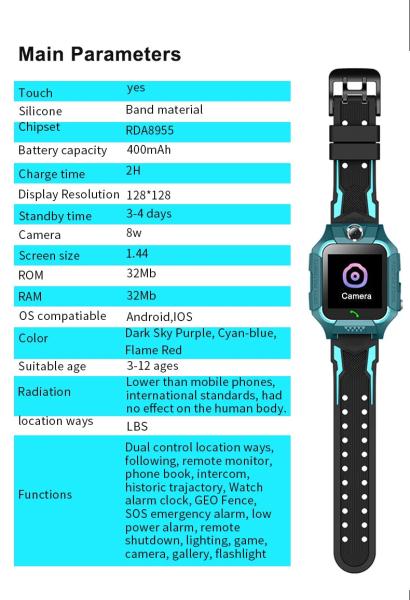 Q19 Anti Lost Smart Childrens Tracker Watch SOS Phone 2g IP67 IOS Android