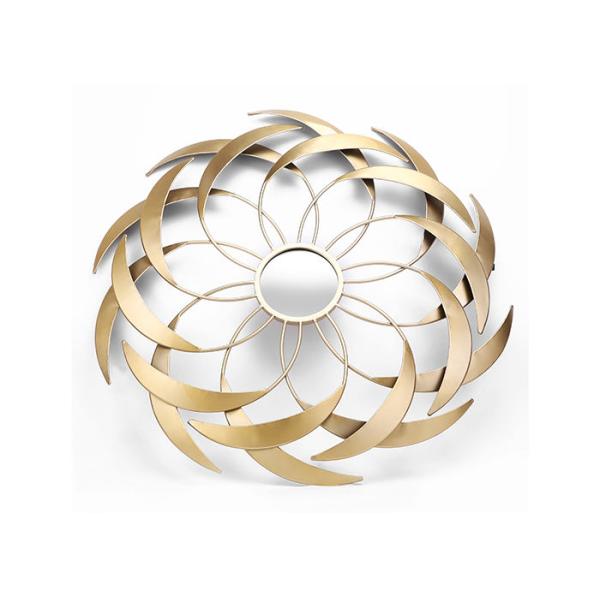 Modern Star Shape Luxury Gold Flower Wall Mirror