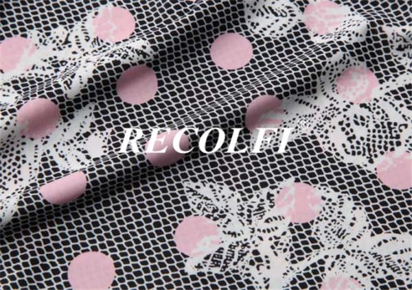Fast Dry Nylon Spandex 4 Way Knitted Fabric Material Customized Printing