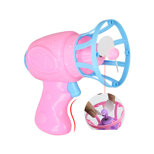 Plastic Children's Play Toys , 2 - In - 1 Battery Operated Bubble Gun Electric Fan For Kids