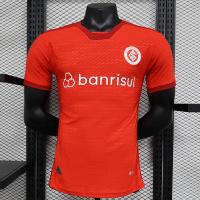 Jérsei respirável do futebol da tela do poliéster vermelho