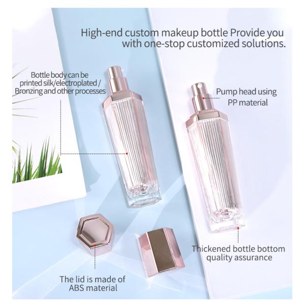 Plastic Acrylic Bottles Cosmetic Packaging Containers 40ml UV Printing for Packaging