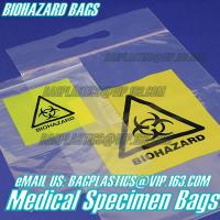 Saco biodegradável do espécime do Biohazard do LDPE do material com zíper, sacos opacos do zíper do biohazard do espécime, zipp do espécime do laboratório