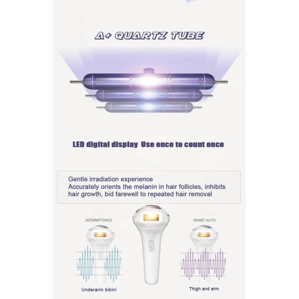 White ABS IPL Permanent Hair Removal Laser Machine 500000 Times Laser Flash