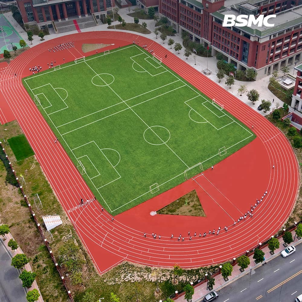 High Shock Absorption World Athletics Certified 13mm Hybrid System Running Track System Bset Performance Track and Field for Stadium