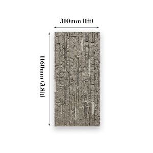 Striped Rock Texture PU Stone Wall Cladding Panels Polyurethane Faux Veneer Waterproof