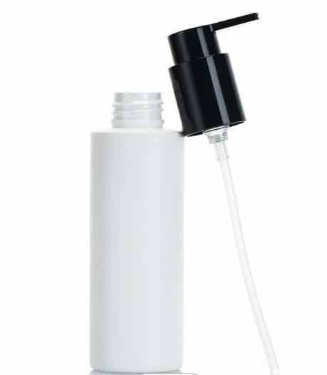 White Pump Sprayer Plastic Cosmetic Skincare Bottle Packaging Matte 120ml