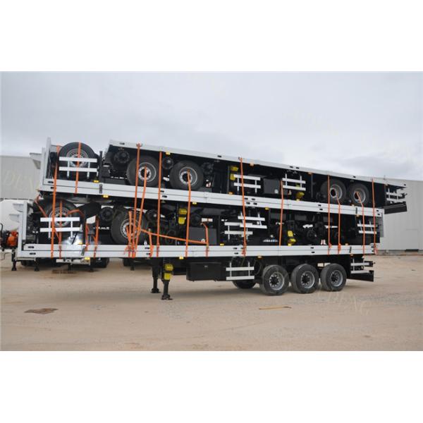 40ft / 20ft Double Tire 50 Ton Flatbed Cargo Trailer Leaf Spring Suspension