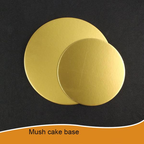 Золотые тортовые доски Картонные продукты питания и напитки Гладкий тортовый барабан Круглая форма для тортового магазина