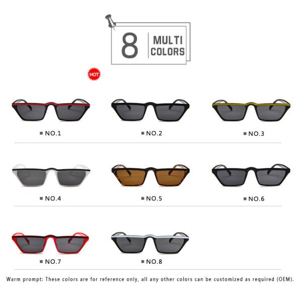 Men Women Trend Small Box Cool Cat Eye Glasses Outdoor Catwalk Travel Sunshade