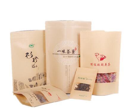 Top Quality Eco-friendly Recyclable Food Grade brown kraft paper bag With Window For Snack Packaging