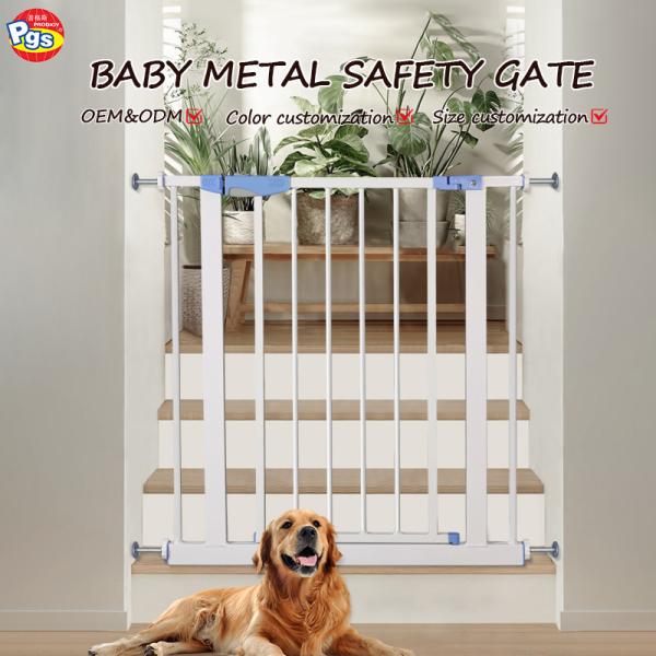 Logo Custom Child Baby Safety Gate Protective Wide Keep Secure Stairways Doorway Pet Baby Safety Gate