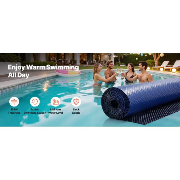 Bubble Foam Automatic Swimming Pool Solar Cover Bubble Swimming Pool Cover UV-Resistant Anti-Dust Solar Pool Cover For Seimming Pools Pool Blanket Above Ground Swimming Pool Solar Thermal Covers
