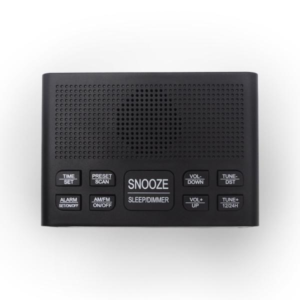 Rádio portátil do mini pulso de disparo da exposição de diodo emissor de luz, despertador do rádio de FM para a casa