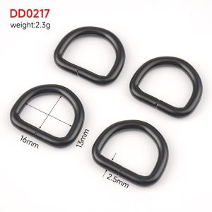 Metal D Ring Black D-Ring Buckle for Bag Strap Purse DIY Accessories 16mm Inner