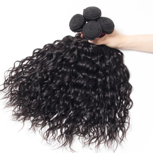 Black Color Cambodian Virgin Hair / Natural Wave Hair Extensions No Shedding