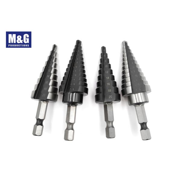 Hex Shank Drill Bits Straight Flute Step Drill For Metal Stainless Steel Aluminium