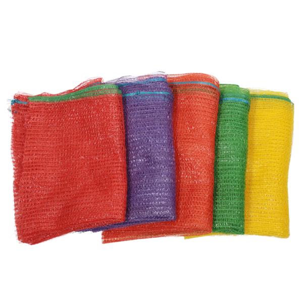 Recyclable PE Knitted Firewood Mesh Bag for Oranges Hot Stamping Leno PP Onion Sacks