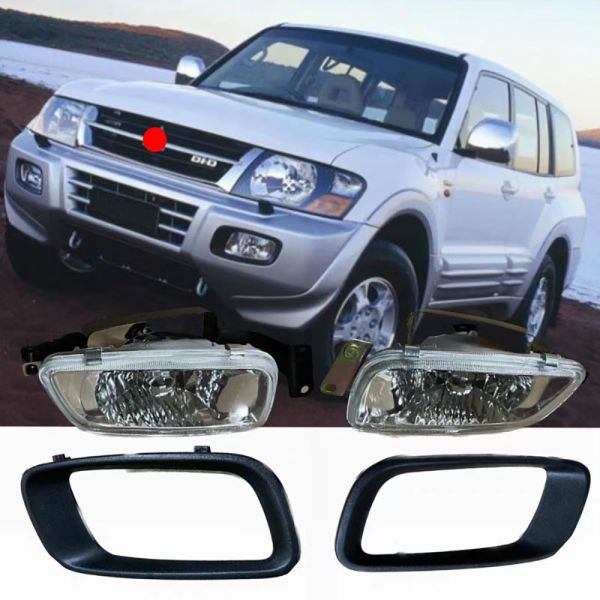 New Mitsubishi Pajero V73 Auto Anti-Fog Lamp Decorative Cover Square Front Bumper Lamp Frame with Fog Light Cover