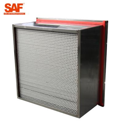 Aluminum Cardboard High Temperature Hepa Filters Glass Fiber Filter Material